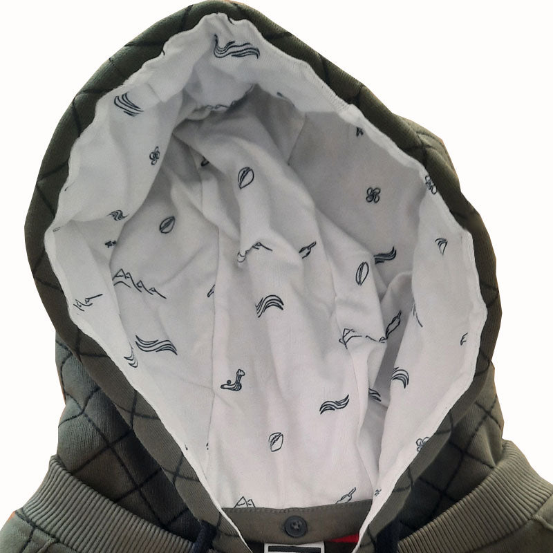 VESTE SWEAT COCOTTE KAKI