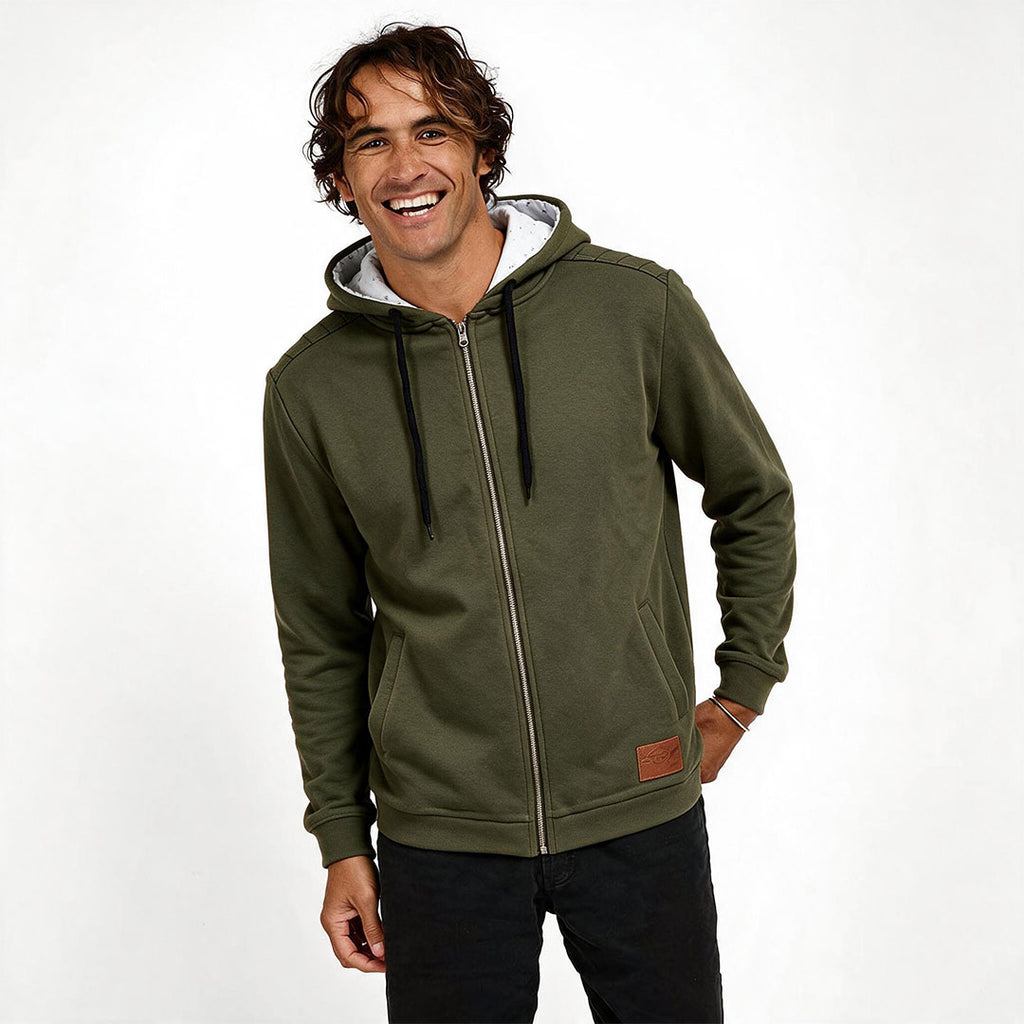 VESTE SWEAT COCOTTE KAKI