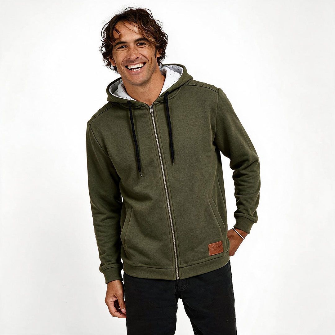 VESTE SWEAT COCOTTE KAKI