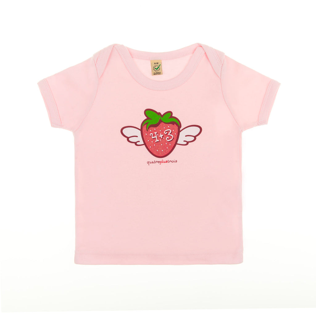 TEE SHIRT FRAISE Rose
